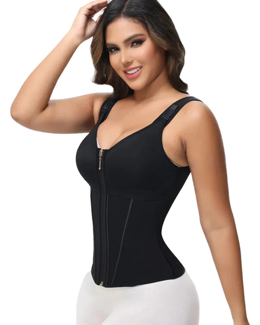 SYRASHAPE® Zipper Corset Vest – NOIR